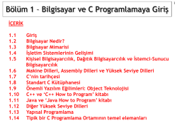 1.12 Diğer Y&uuml;ksek Seviye Dilleri