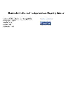 Curriculum: Alternative Approaches, Ongoing Issues pdf book