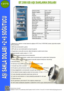 dt 390 gd aşı saklama dolabı