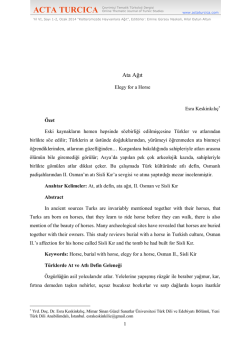 Ata Ağıt - Acta Turcica