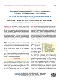 Successful management of left main coronary artery thrombus with