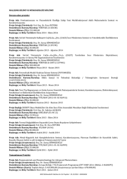 Malzeme Bilimi ve M&uuml;hendisliği B&ouml;l&uuml;m&uuml;