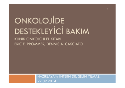 onkolojide destekleyici bakım