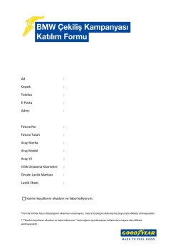 Ad : Soyadı : Telefon : E-Posta : Adres : Fatura No : Fatura Tutarı