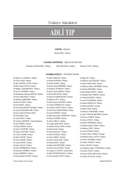 Advisory Board - T&uuml;rkiye Klinikleri