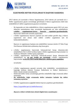 elektronik defter uygulaması ve başvuru hakkında