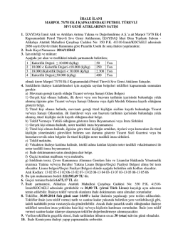 Marpol 73/78 Ek-I Kapsamındaki Petrol T&uuml;revli Sıvı Gemi