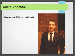 Kalite Y&ouml;netimi - Yazılım Defteri