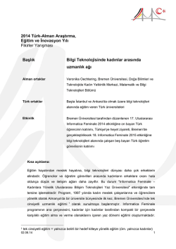 Bilişim alanında kadınların uzmanlık ağı