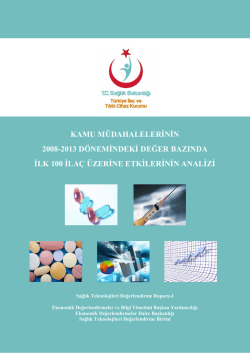 Rapor - İla&ccedil; ve Eczacılık Genel M&uuml;d&uuml;rl&uuml;ğ&uuml;