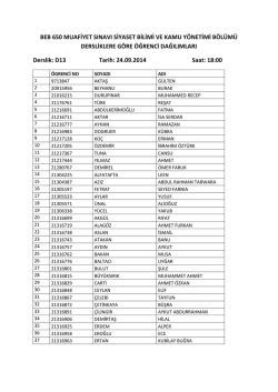 BEB 650 MUAFİYET SINAVI SİYASET BİLİMİ VE KAMU Y&Ouml;NETİMİ