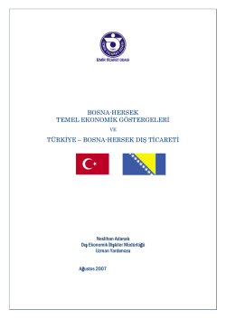 BOSNA HERSEK - İzmir Ticaret Odası