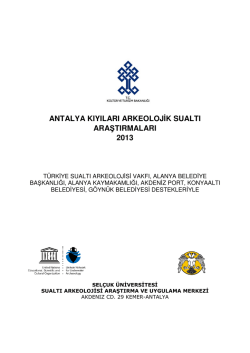 antalya kıyıları arkeolojik sualtı araştırmaları 2013