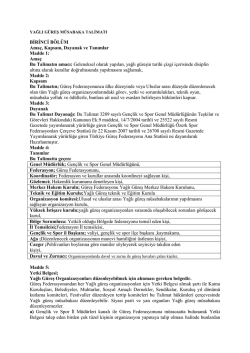 BİRİNCİ B&Ouml;L&Uuml;M Ama&ccedil;, Kapsam, Dayanak ve Tanımlar Madde 1
