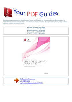 Kullanma talimati LG 42LV4500