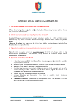 burs sınavı ile ilgili sık&ccedil;a sorulan sorular (sss)