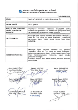 G&uuml;ndemin 29.Maddesi - Antalya Belediyesi