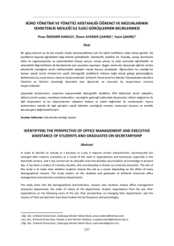 B&Uuml;RO Y&Ouml;NETİMİ VE Y&Ouml;NETİCİ ASİSTANLIĞI &Ouml;ĞRENCİ