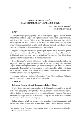 ALİYEVA ESEN, Minara-LOBNOR, LOBNOR AĞZI