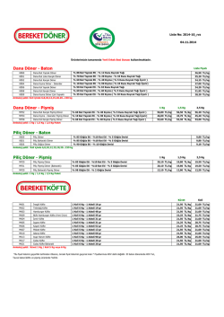 &Uuml;r&uuml;n Kataloğu