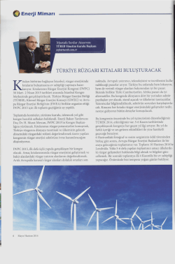 Enerji Mimarı Dergisi R&ouml;portajı