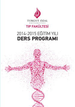 2014-2015 Ders Programı - Tıp Fakültesi