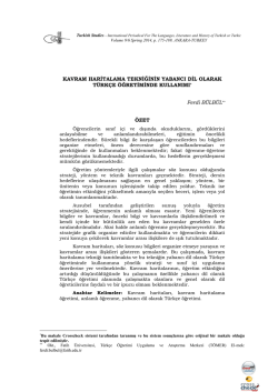 Kavram Haritalama Tekniğinin Yabancı Dil Olarak