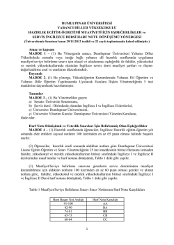 (SERVİS) İNGİLİZCE DERSİ Y&Ouml;NERGESİ