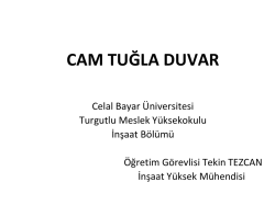 cam tuğla duvar - Celal Bayar &Uuml;niversitesi