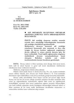 İlgili Kanun/md: - &Ccedil;alışma ve Toplum