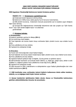 Kiralama i&ccedil;in gerekli evraklar - (Karma) Organize Sanayi B&ouml;lgesi