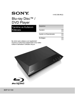 Blu-ray Disc&trade; / DVD Player