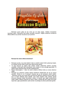 RAMAZANDA BESLENME