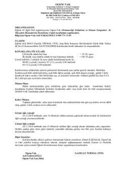 26-28 kasım2014 Konaklama