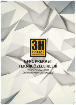 GFRC PREKAST TEKNİK &Ouml;ZELLİKLERİ