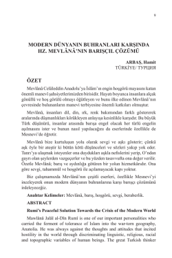 ARBAŞ, Hamit-MODERN DÜNYANIN BUHRANLARI KARŞINDA HZ