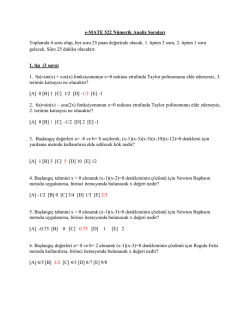 2014 Bahar Vize Soruları