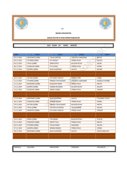 tc bing&ouml;l &uuml;niversitesi sağlık k&uuml;lt&uuml;r ve spor dairesi başkanlığı 2014
