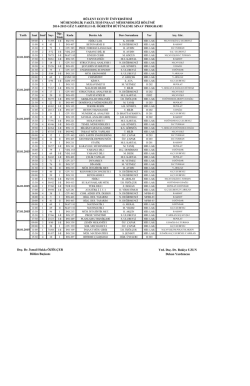 2014-2015 Guz Yariyili I_II. Ogretim Butunleme Sinav Programi