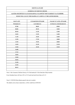 hafta i&ccedil;i cumartesi g&uuml;nleri pazar ve tatil g&uuml;nleri weekdays saturdays