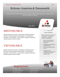 Tanıtım Kataloğu - Referans Araştırma