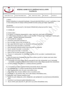 kişisel koruyucu ekipman kullanma talimatı