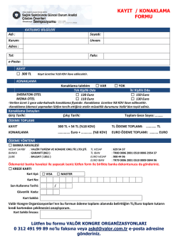 kayıt / konaklama formu