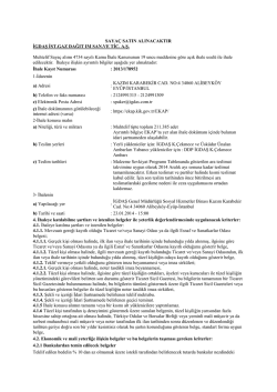 SAYA&Ccedil; SATIN ALINACAKTIR İGDAŞ İST.GAZ DAĞIT IM SAN.VE