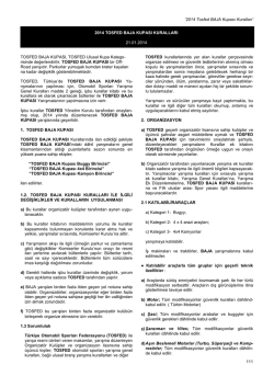 TOSFED Baja Kupası Kuralları - T&uuml;rkiye Otomobil Sporları