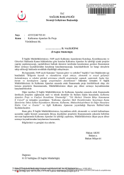 İl Sağlık Müdürlüklerinin Kalkınma Ajansı ile Proje Yürütmeleri