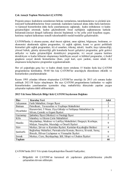 &Ccedil;ok Ama&ccedil;lı Toplum Merkezleri (&Ccedil;ATOM) Projenin