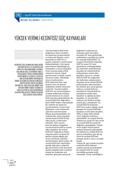 y&uuml;ksek verimli kesintisiz g&uuml;&ccedil; kaynakları