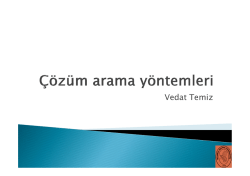 4. Çözüm arama yöntemleri