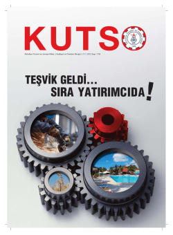 kutso dergi sayı 178 - Kütahya Ticaret ve Sanayi Odası